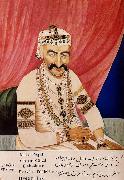 Portrait of Maharaja Chandulal,Chief Minister of the Nizam of Hyderabad,Nawab Ali Khan,Asaf Jah Iv unknow artist
